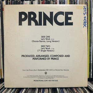 PRINCE - LET'S WORK (+DANCE REMIX) (12") 1982!!! RARE PROMO!!! PRO-A-1004 - Picture 1 of 4
