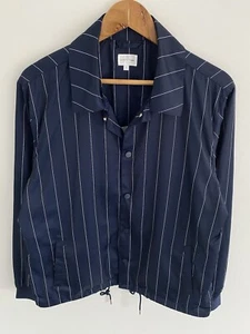 GANT Rugger Waterproof Jacket Size L Large Mens Blue Striped Raincoat Anorak - Picture 1 of 12