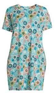 Ladies S/M Summer Nightgown “Pockets” Pajamas Gown Aqua Lightweight Spring Women - Picture 1 of 1