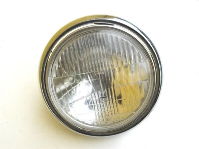 SUZUKI RV RV125 VANVAN 2005 - ORIGINAL HEADLIGHT LENS WITH CHROME RIM GOOD ORDER - Image 1 of 3