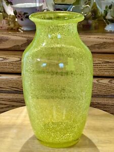 Vintage Karcag Colourful  large  Glass Vase.
