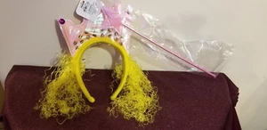 Pink Princess Tiara Headband Wand Rapunzel Blonde Hair NWT - Picture 1 of 1