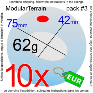 10x CLEAR 2mm ACRYLIC OVAL BASE 42x75mm 75x42mm CAVALRY BIKE TANK WAR HAMMER - Imagen 1 de 3