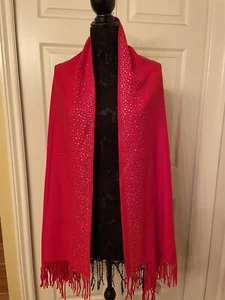 Red Rhinestone Shawl / Wrap Brand Persuasions NEW - Picture 1 of 7