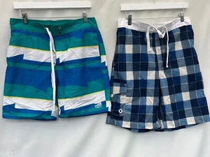 Bundle x2 George Jack & Jones Swim Bottoms Mens M Polyester Blend - Picture 1 of 7