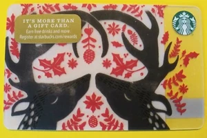 STARBUCKS CARD 2017 " HOLIDAY DEER " CUTE CARD 🎅 GREAT PRICE~ PLASTIC~BRAND NEW - Picture 1 of 4