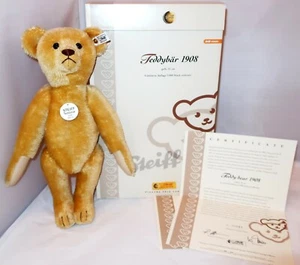 2006 STEIFF YELLOW TEDDY BEAR 1908 Growler Replica #406751 Ltd Edition Box COA - Picture 1 of 9
