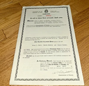 1964 KANADA PATENT ERTEILUNG - Fertighaus Wandbau - Bild 1 von 11