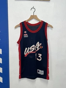 Vintage SHAQUILLE O'NEAL Team USA Olympic Champion Jersey youth Large 14/16 - Picture 1 of 6