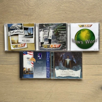 5x CDs VGC - Aircraft Music Library Fantasy And Adventure America 3 Science News - Image 1 of 4