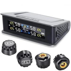 RV Tire Pressure Monitoring System Real Time Solar Trailer TPMS 4 Sensors - Picture 1 of 8