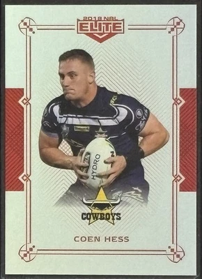 Tarjeta insertada 2018 NRL Elite Rugby League - Coen Hess Red Ruby Mojo *29/40* Foto 1 de 2