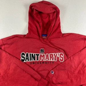 Vintage Saint Mary's Gaels Hoodie Adult XXL Red Champion Sweatshirt Spellout - Picture 1 of 12