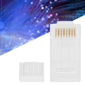 50Pcs Ethernet Rj45 Stecker Unshielded Netzwerk 8P8C Stecker Modular Stecke URS - Afbeelding 1 van 14