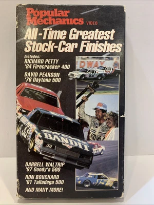 Popular Mechanics All-Time Greatest Stock-Car Finishes 1990 VHS NASCAR Racing - Image 1 of 4