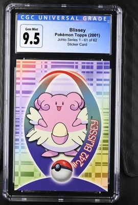 2001 Pokemon TV Animation Johto Series 1 Sticker #242 Blissey CGC 10 - Image 1 of 2
