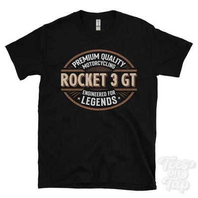 ROCKET 3 GT T-SHIRT - PREMIUM QUALITY MOTORCYCLING ENGINEERED FOR LEGENDS - Image 1 of 2