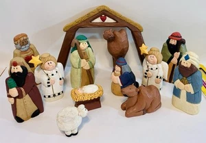 Midwest Eddie Walker Nativity Set with Creche - 13 Pieces - Picture 1 of 9