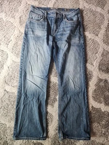 BKE Jeans Herren 33R *33x31* blau Tyler Straight Med Wash Mid-Rise Stretch Denim - Bild 1 von 8