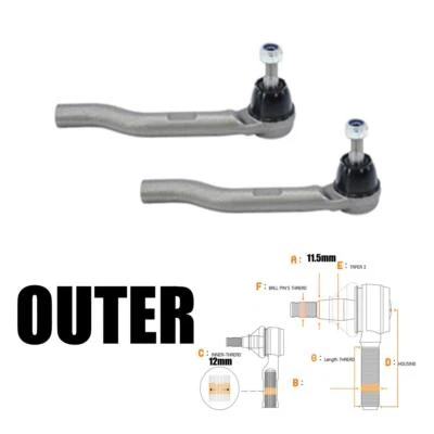 2x Extremo de barra de amarre exterior para Nissan March Micra K13 Hatchback 2010 2012-2016 Foto 1 de 4