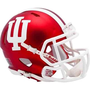 *SALE* INDIANA HOOSIERS ANODIZED CRIMSON SPEED MINI NCAA RIDDELL FOOTBALL HELMET - Picture 1 of 1