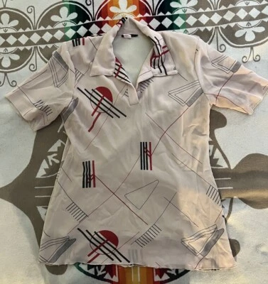 1970s/80s Vintage novelty, Art Deco shirt - Image 1 of 4