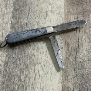 Vintage Camillus New York USA 2-Blade Electricians Knife Brass Liners with Bail - Picture 1 of 8