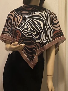 Vintage The Kenya Collection Animal Print Scarf 100% Rayon-31” X 31”-Italy - Bild 1 von 5