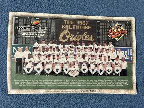Baltimore Orioles magnet 1997 team collector memorabilia rare Cover