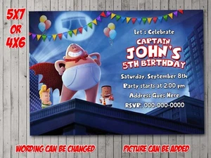 Captain Underpants Digital Party invitation, invite, flyer, Super heroes, evite - Picture 1 of 1