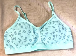Maidenform M Bra Girls Size Medium Bralette Seam free Ruched Pullover Leopard Pr - Picture 1 of 8