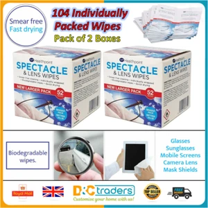 BRILLENTÜCHER - 104 einzeln verpackte Linsentücher - Kameras Fernglas Telefone - Bild 1 von 9