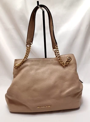 MICHAEL KORS Pebble Leather Jet Set Large Chain Hobo Shoulder Bag 35F7GTTE3L - Image 1 of 4