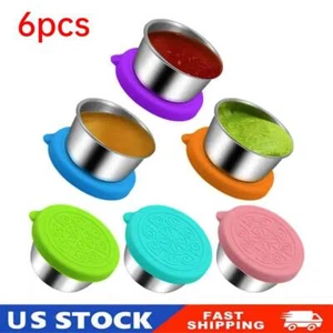 6Pcs 1.41oz Small Condiment Containers with Lids, Salad Dressing Container to Go - Picture 1 of 6