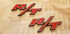 2010 2018 DODGE R/T RED/BLACK EMBLEM - Picture 1 of 2