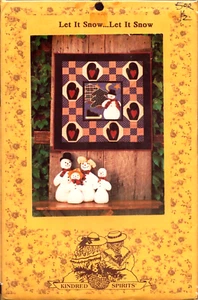 Let it Snow...Let it Snow Size 28 x 28" ~ Wall Quilt ~ Hand or Machine Pieced - Picture 1 of 2