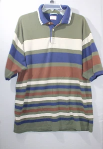 Vintage Bugle Junge Poloshirt Herren Größe XL gestreift mehrfarbig Muster - Bild 1 von 14