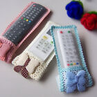  3PCS Cover TV Air Condition Remote Controler Dustproof Lace Fabric Bowknot Dust