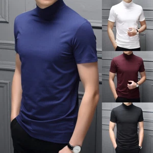 Camiseta Mangas Cortas Pulver Cuello Medio Alto Delgada Color Liso Camiseta Prendas para el torso Suave - Imagen 1 de 17