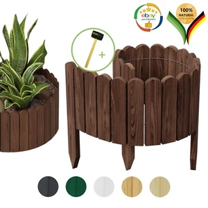 Beeteinfassung 1 m Holz Flexibler Rollzaun Gartenzaun Rasenkante Rollborder - Bild 1 von 63