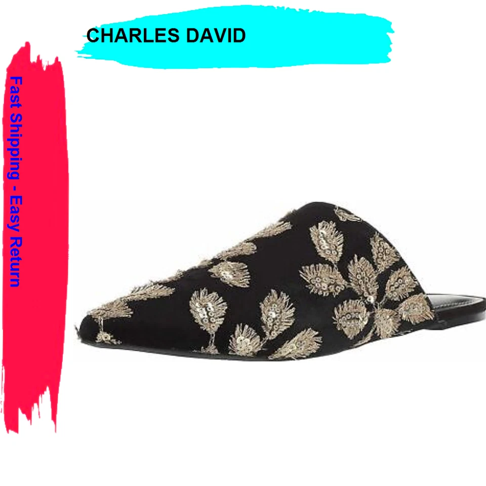 Charles by Charles David Women's Fickle Embellished Mule Gold 8 M