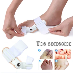 Bunion Straightener Corrector Protector Splint Toe Treatments Adjustable White - Picture 1 of 8