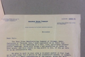 Original Letterhead George Enos Throop Chicago Illinois INV-P442 - Picture 1 of 4