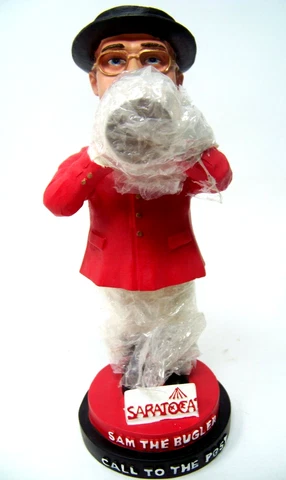 Sam The Buglar Call To The Post Bobblehead Saratoga Horse Racetrack NY 7" New Cover