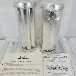 Bread Tubes Heart and Flower Bread Tube Baking Soap Cheese Molds Cooking America - Picture 1 of 10