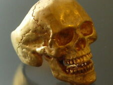 MENS SKULL RING Bronze Skull ring biker masonic  skull ring handmade masonic 