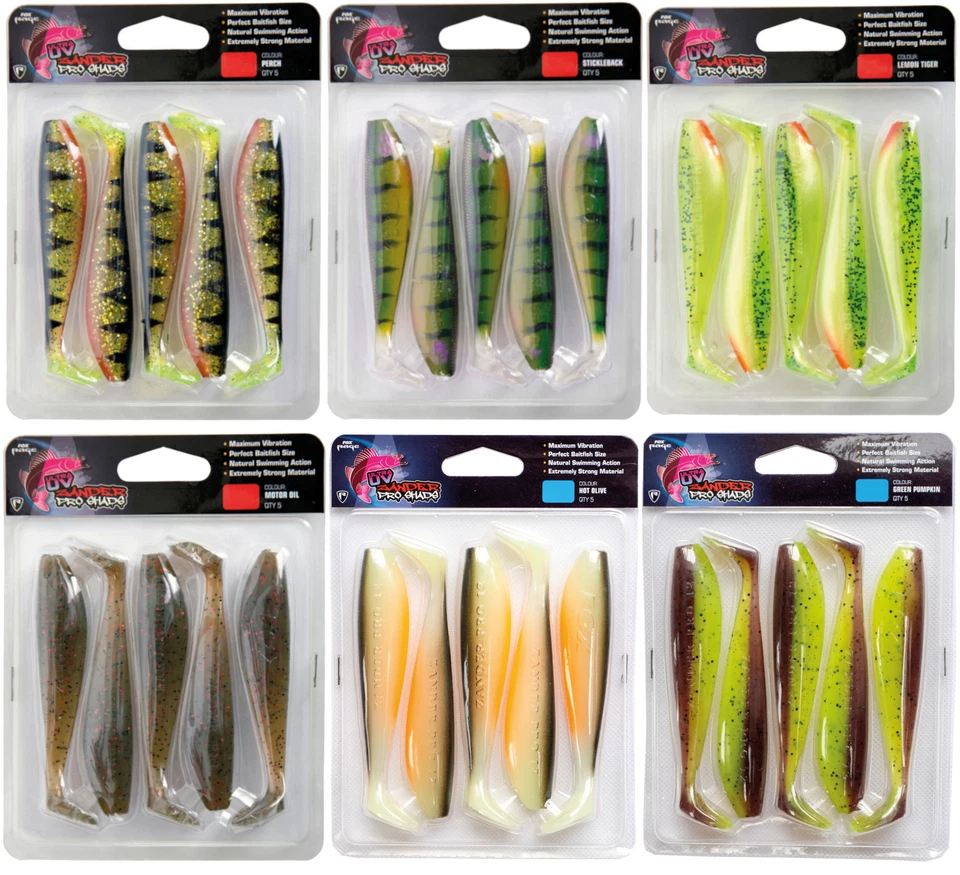 Fox Rage Zander Pro Ultra UV 12cm - 5 Gummifische, Kunstköder, Gummiköder, Köder - Bild 1 von 1