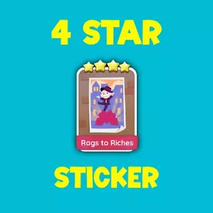 RAGS TO RICHES - 4 STAR STICKER MONO GO - Picture 1 of 1