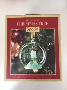 NIP ~ SPODE CHRISTMAS TREE ~ 1 LED MULTICOLOR GLASS CANDLE ORNAMENT CHRISTMAS - Picture 1 of 5