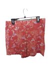 Women's Nine West Mid-Rise Pull-On  Coral Camo Floral Soft Shorts Size L